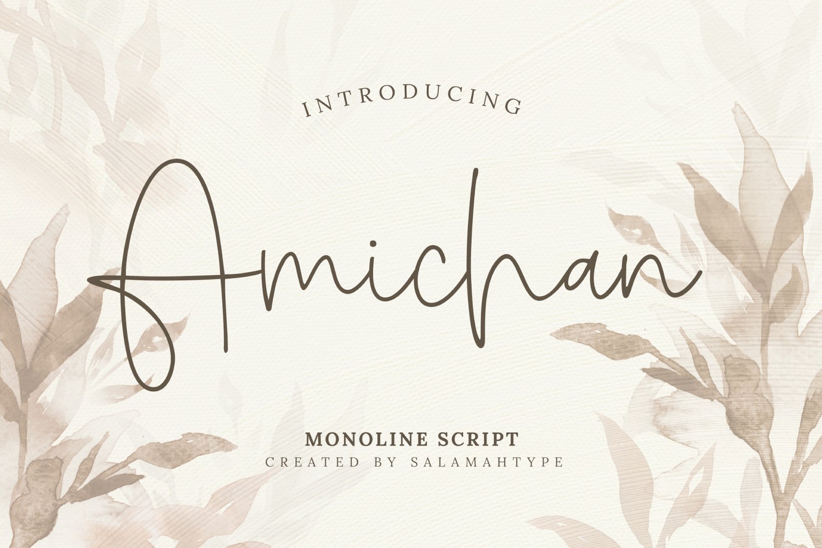 Amichan Monoline Script - Salamahtype