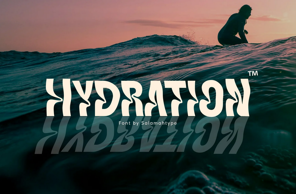 1. Hydration Wavy Display Font