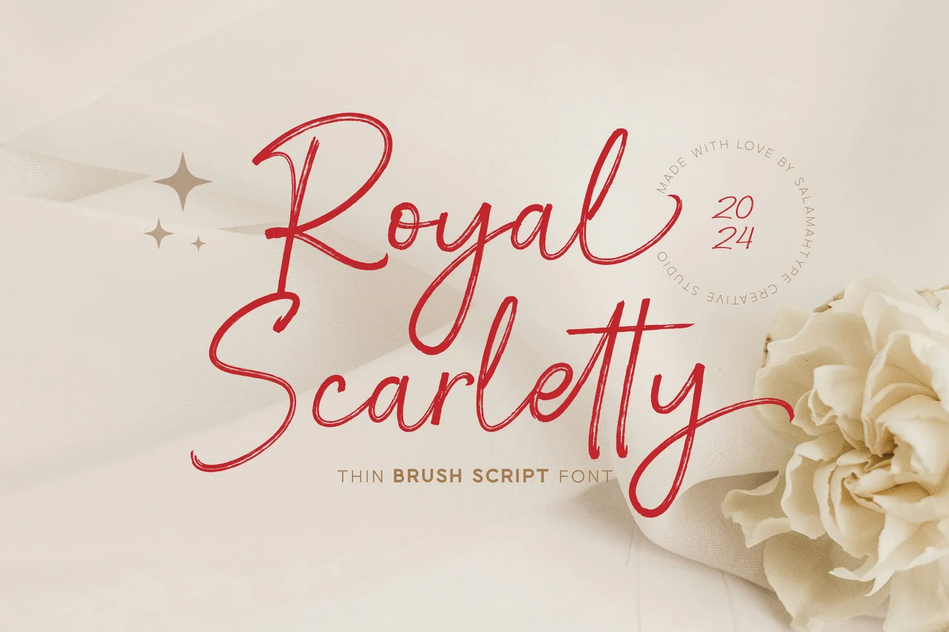1. Royal Scarletty Script