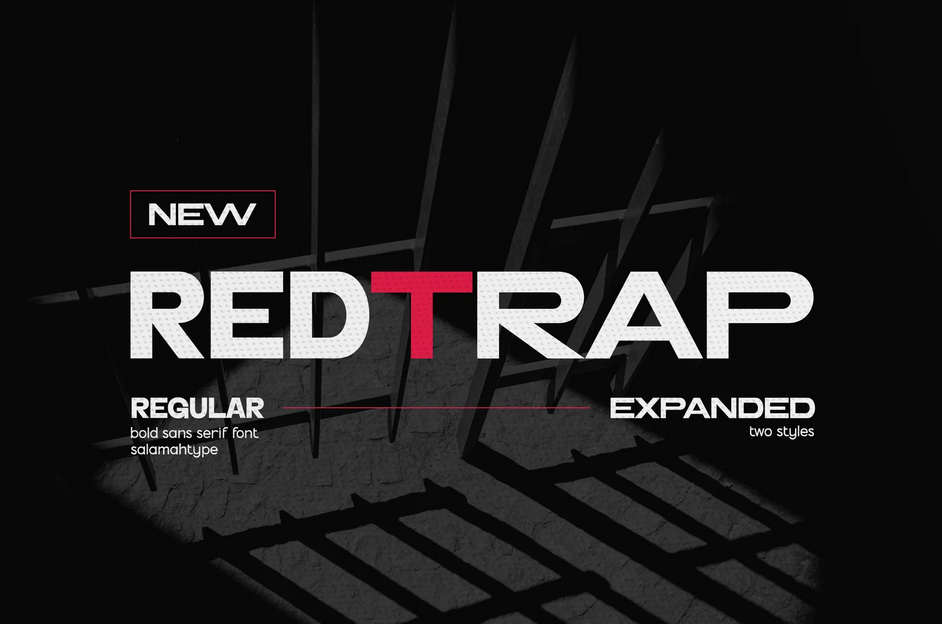 10. Redtrap – Bold Expanded Font