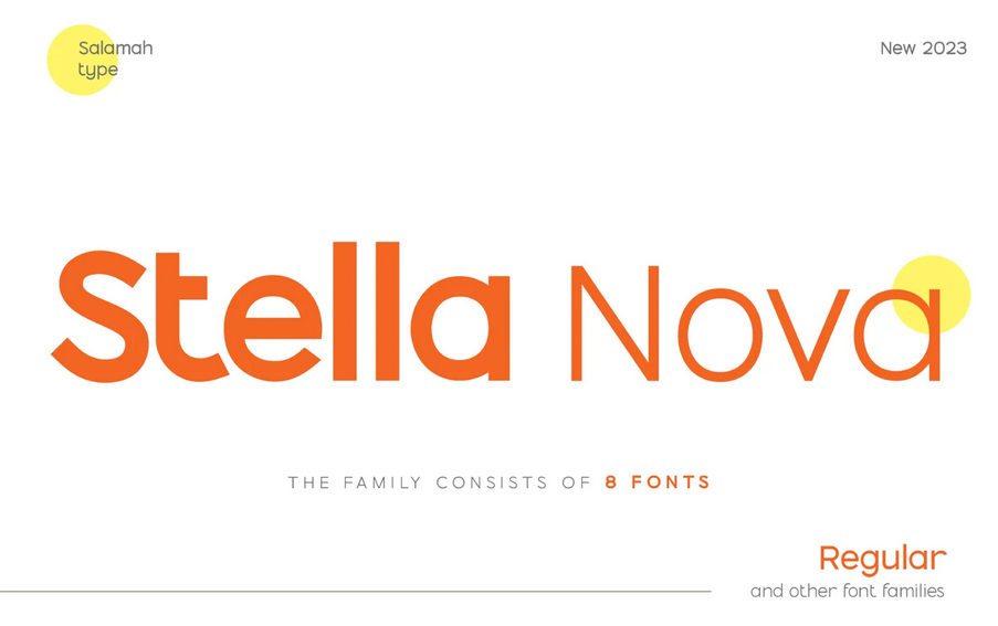 17. Stella Nova Sans – 8 Fonts