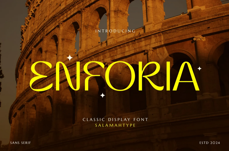 18. Enforia – Classic Display Font
