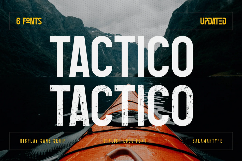 19. Tactico Grunge Font