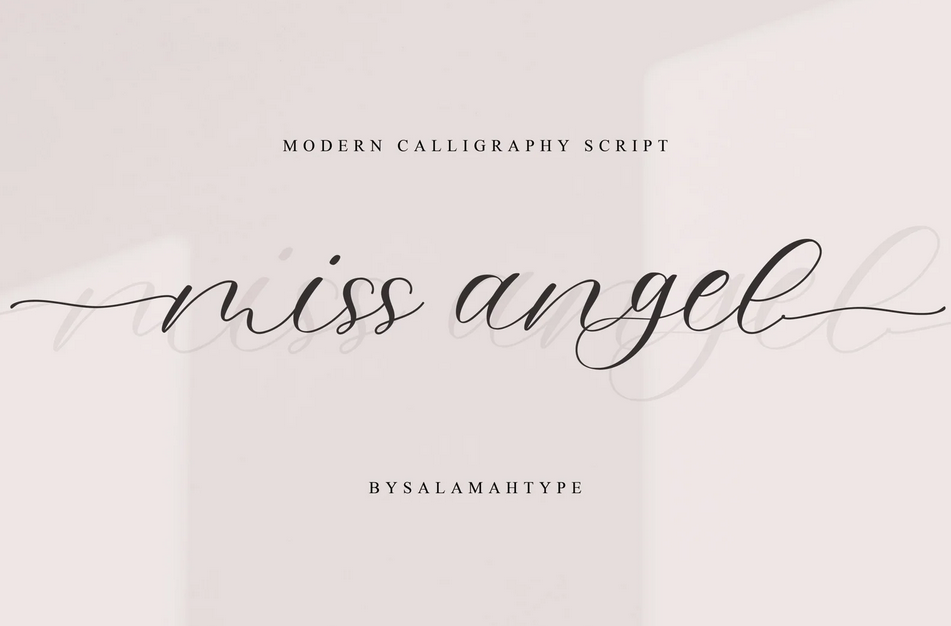 29. Miss Angel Script Font