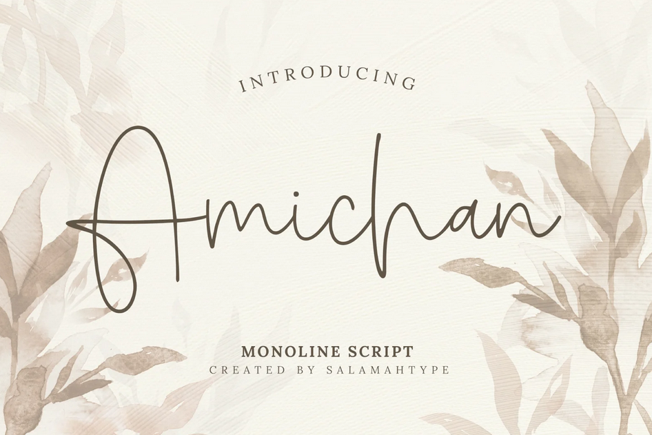 4. Amichan Monoline Script
