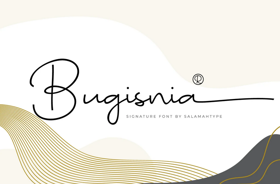 8. Bugisnia Signature Font