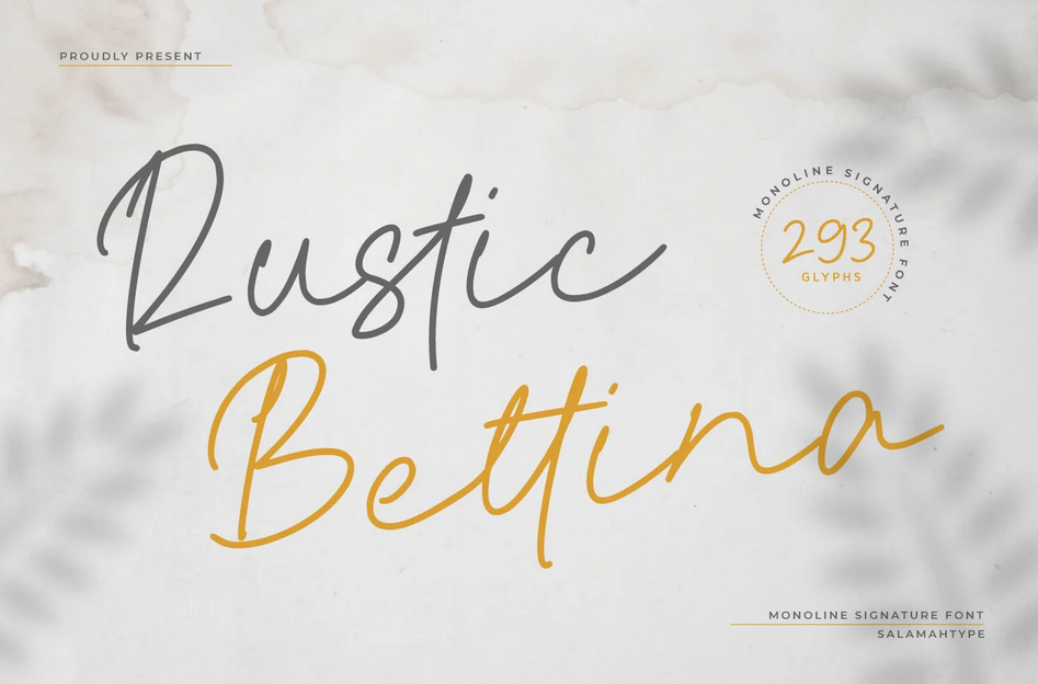 9. Rustic Bettina Script