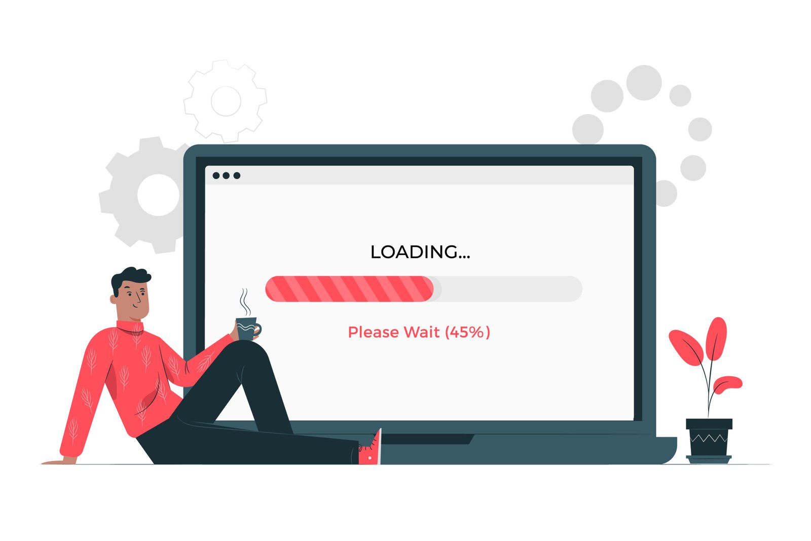 Illustration of slow loading time