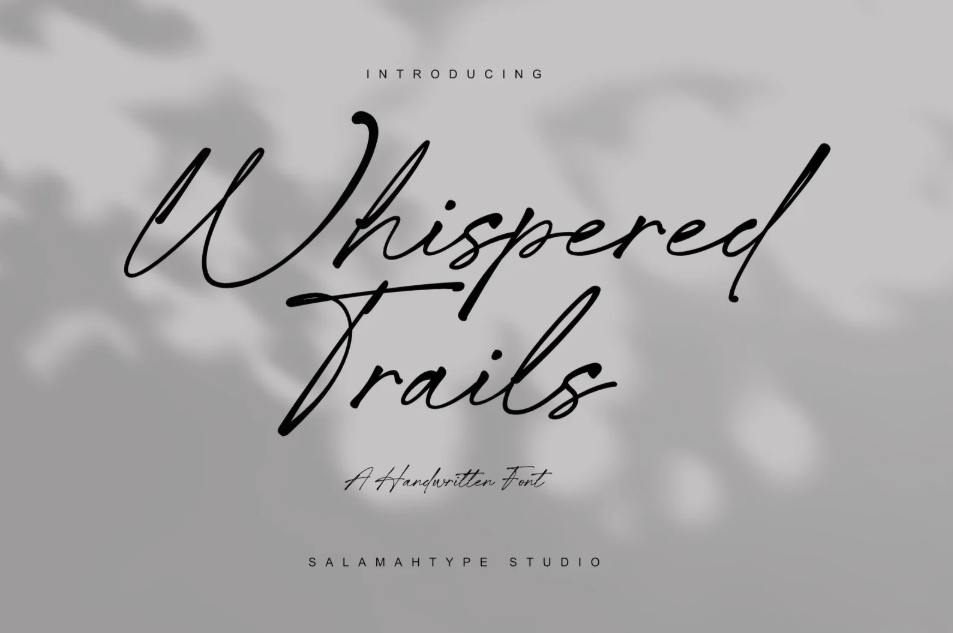 1. Whispered Trails – Signature Font