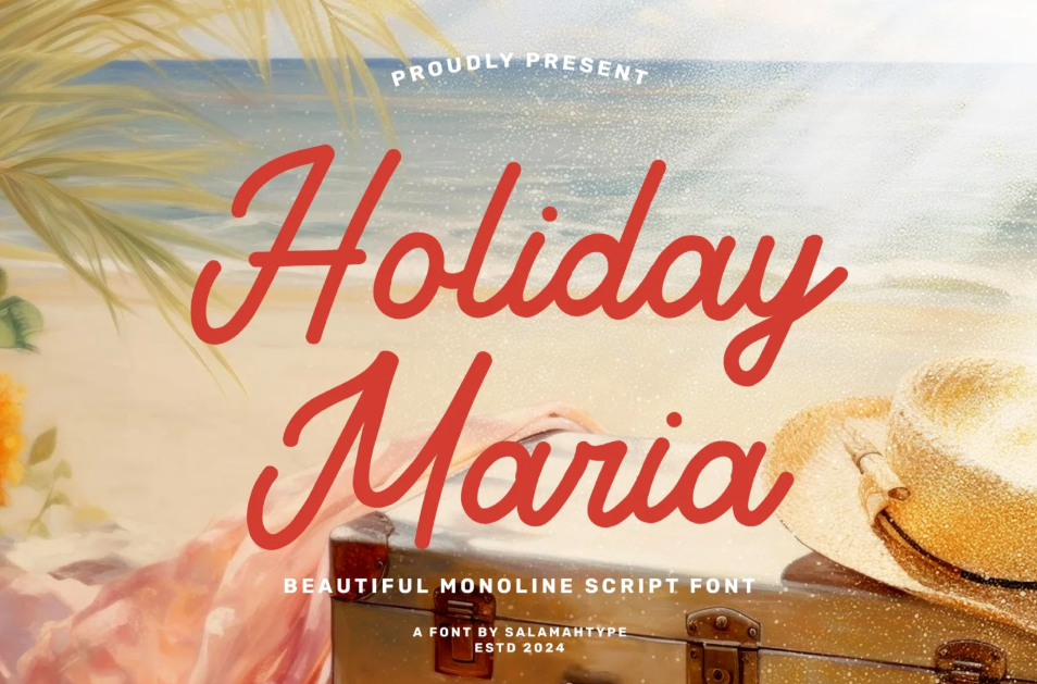 16. Holiday Maria – Cute Script Font