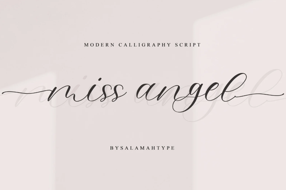 17. Miss Angel Script Font