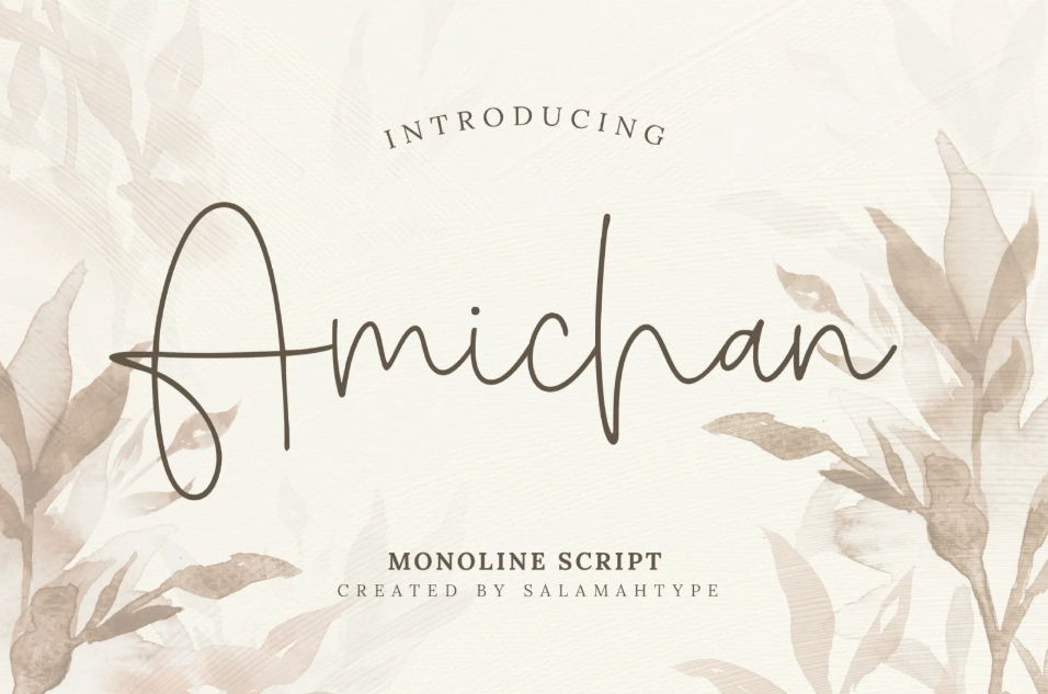 18. Amichan Monoline Script