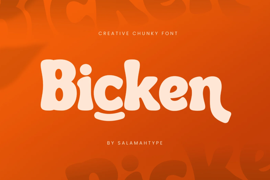 19. Bicken – Creative Chunky Font