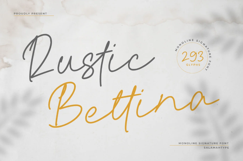19. Rustic Bettina Script