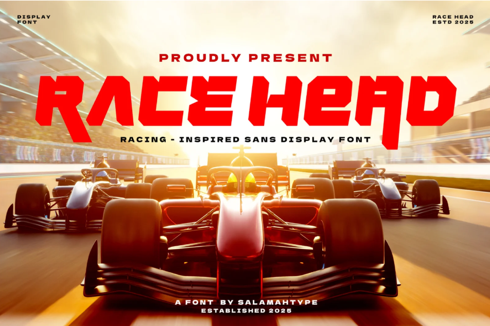 3. Race Head – Racing Sports Font