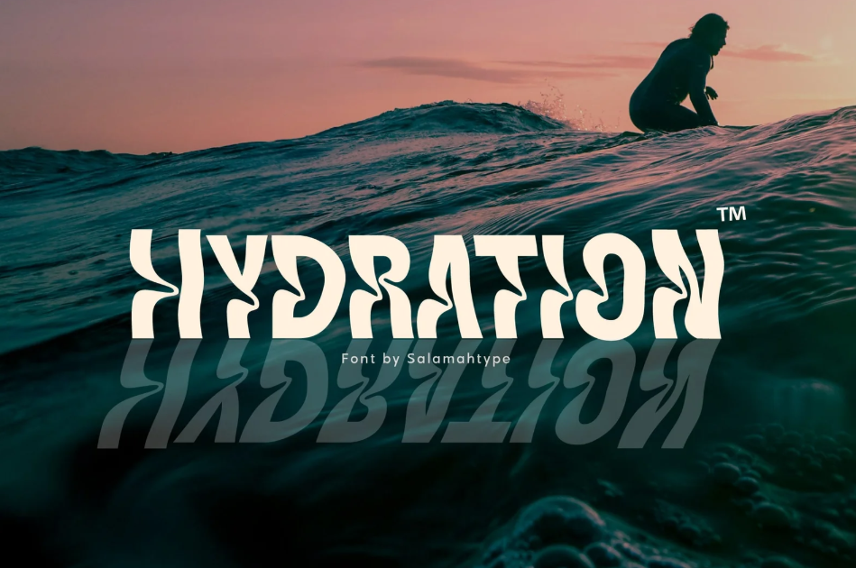 4. Hydration Wavy Display Font