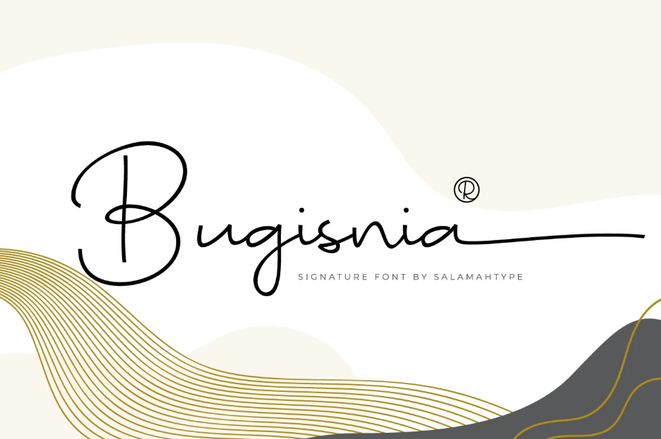 8. Bugisnia Signature Font