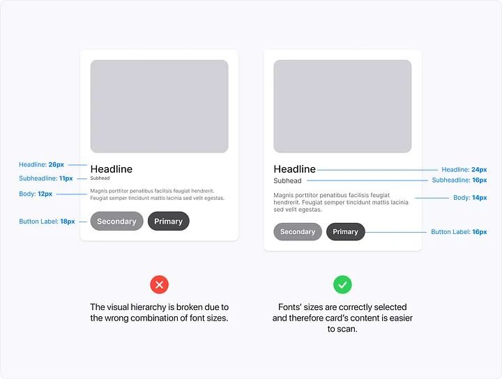 UI design logic example